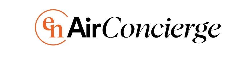 Logo for Air Concierge, featuring an orange