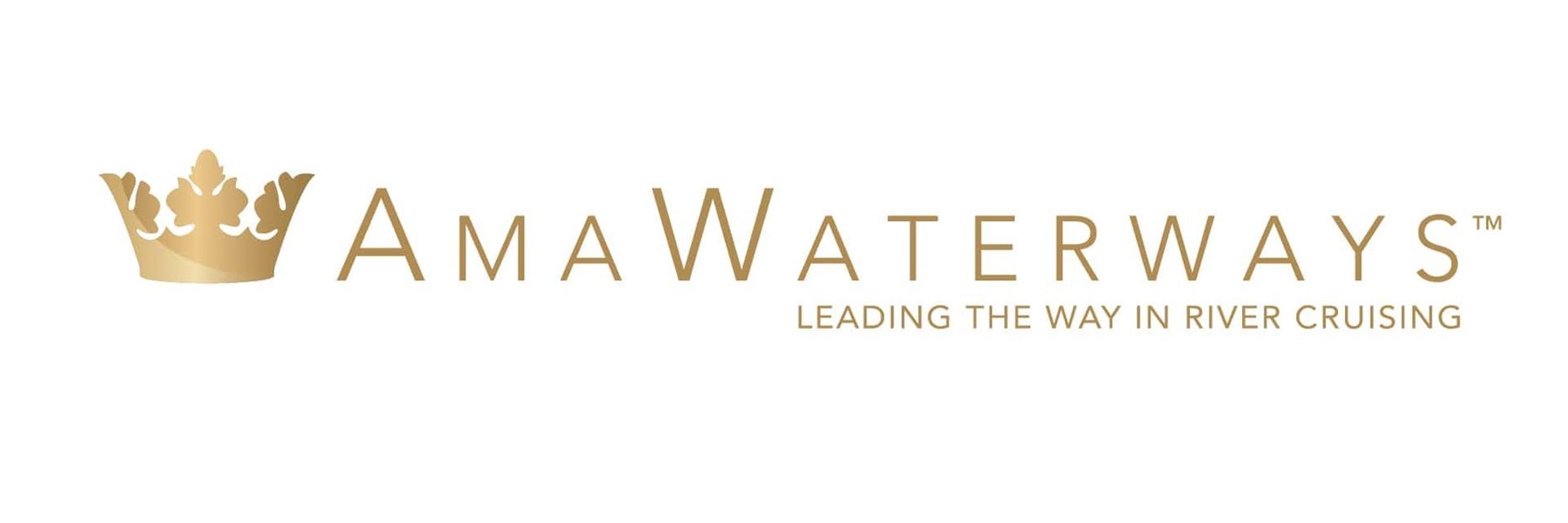 AmaWaterways logo: gold crown above the words 