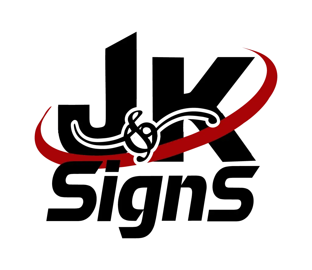 J&K Signs Logo - Black and Red