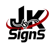 J&K Signs Logo - Black and Red