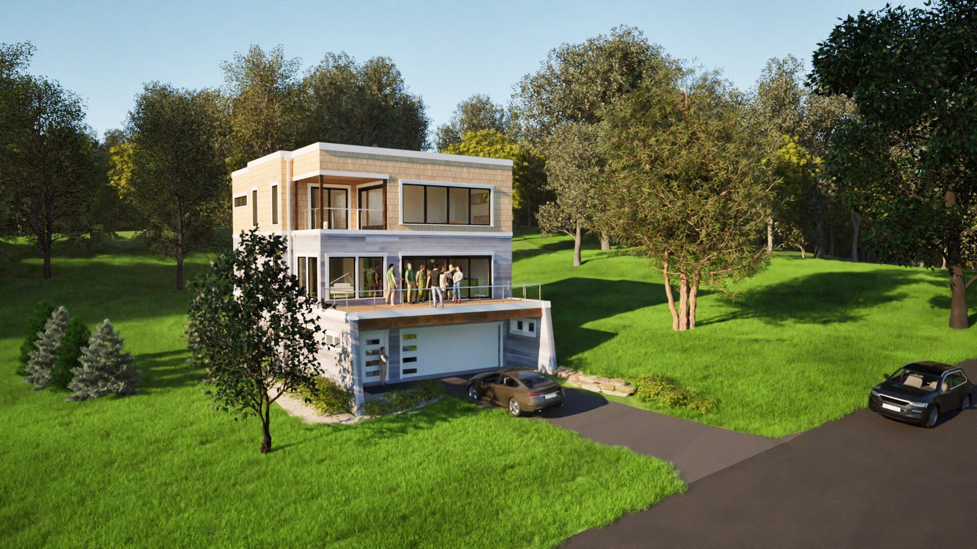 Rendering of new home. 