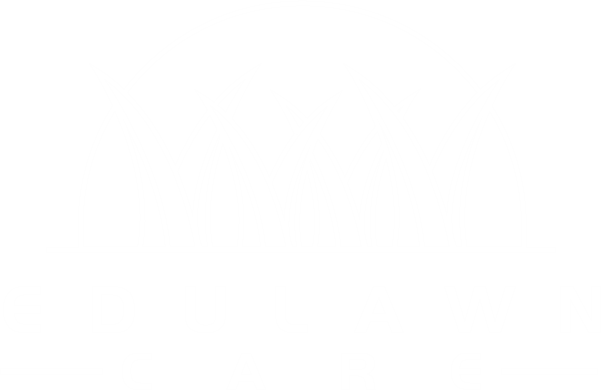 White Edulawn Care logo with stylized grass and arch above the name.
