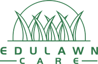 Green Edulawn Care logo with stylized grass and arch above the name.