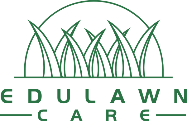 Green grass logo with “Edu Lawn Care” text in green