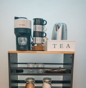 Kaffee in Apartment bei Wohnbude in Wien