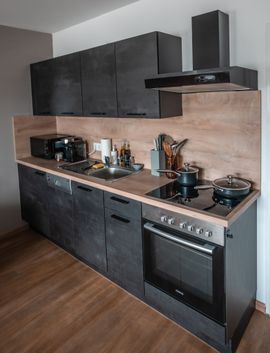 Küche in Apartment bei Wohnbude in Wien