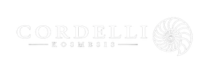 Logo CORDELLI con emblema stilizzato a raggiera e delicato testo serif