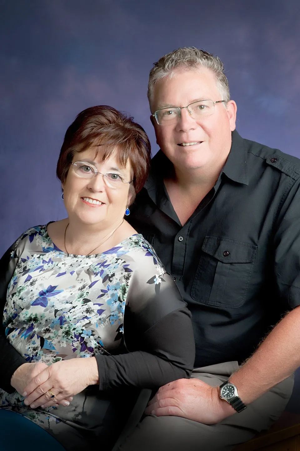 A Middle-Aged Couple in a Photo Studio