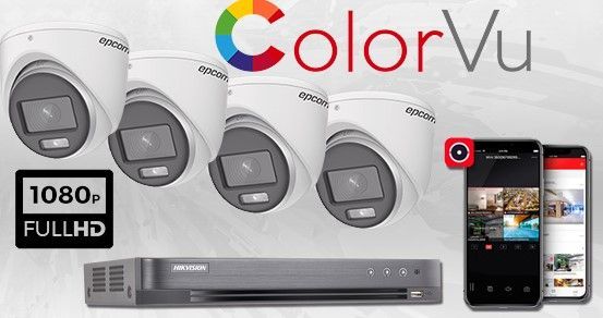 KIT CCTV COLOR VU 1080p 4 CANALES