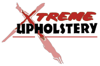 Logo for Xtreme Upholstery with red stylized “X” and black text on a white background