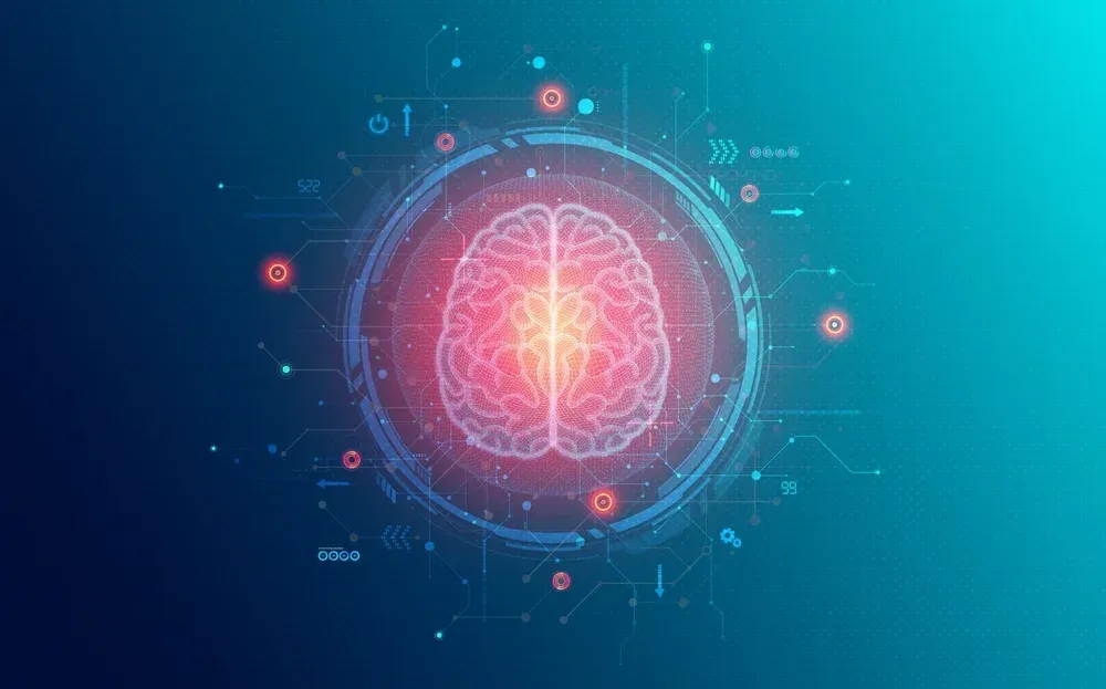 A graphic depicting electromagnetic waves passing through the brain.