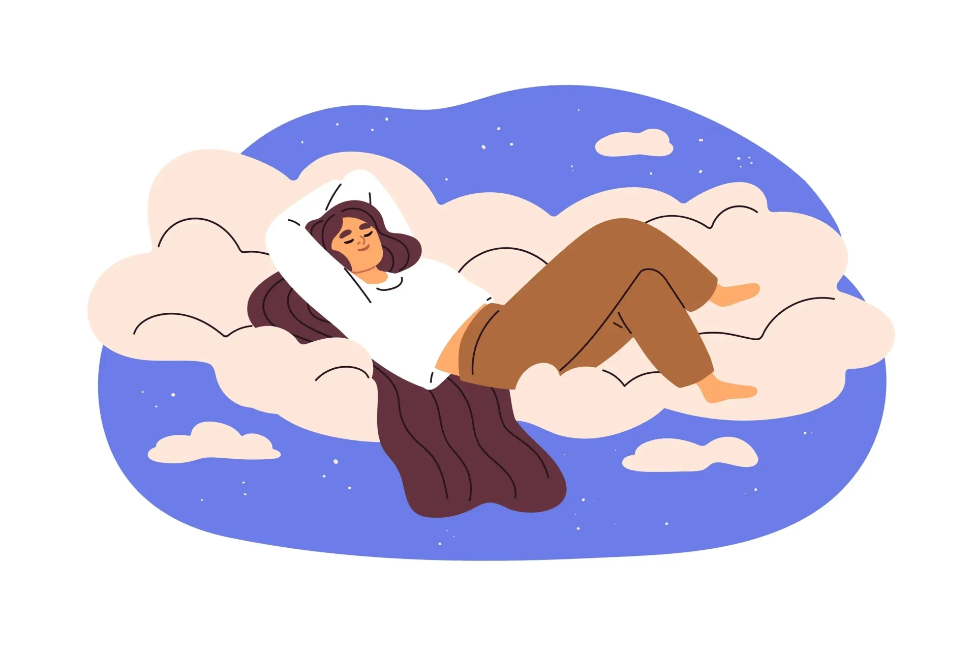 A young girl sleeping peacefully.