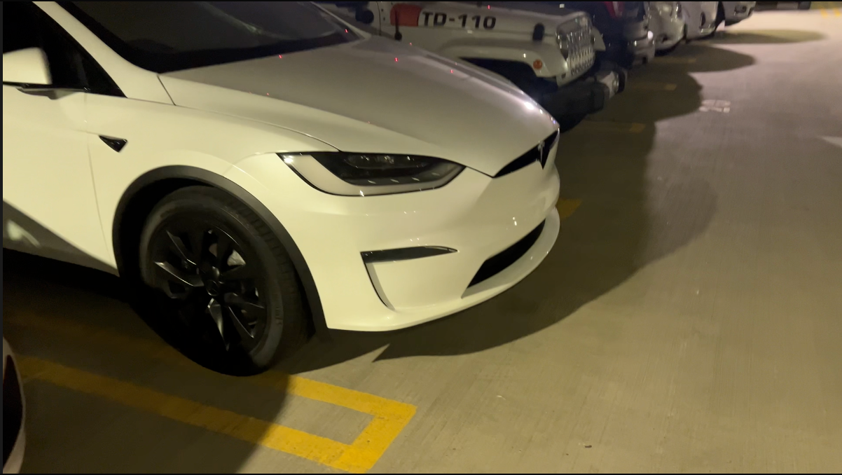 Taiji, Renay Cheyenne's Tesla Model X, near Cleveland Hopkins International Airport during a Greater Cleveland charging search.
