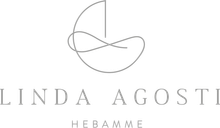 Das Logo von Linda Agosto Hebamme hat in der Mitte ein Boot.
