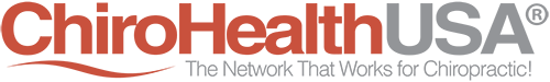 A logo for chiro health usa the network that works for chiropractors