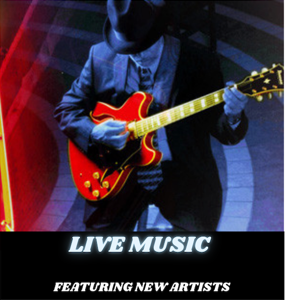 a poster for the jacqui walker band shows a man playing a guitar Montania Cafe-Bar & Restaurant