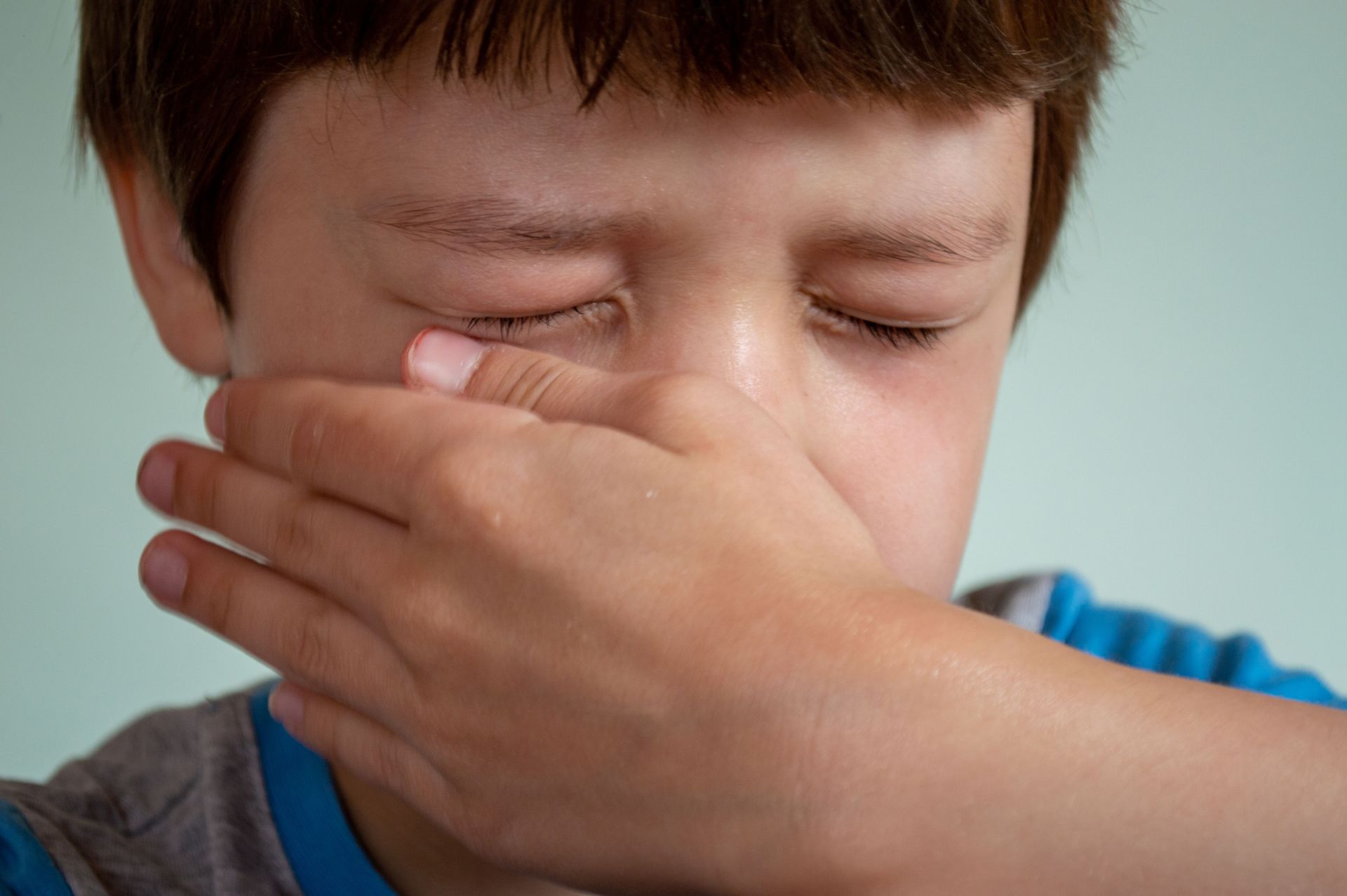 man suffering from nasal polyps