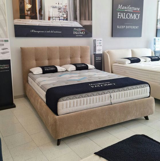 letto noctis con materasso manifattura falomo e dorelan a cagliari da tronu arredamenti