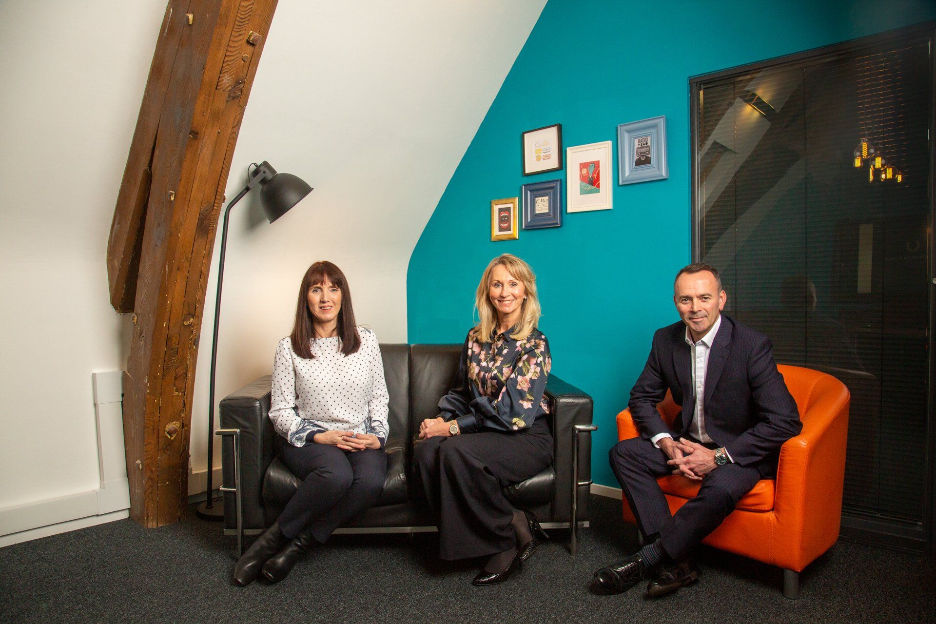 Corporate photography captures three relaxed Directors in Leeds