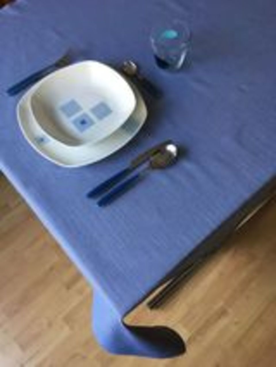 Catering fabric production in Leffe blue