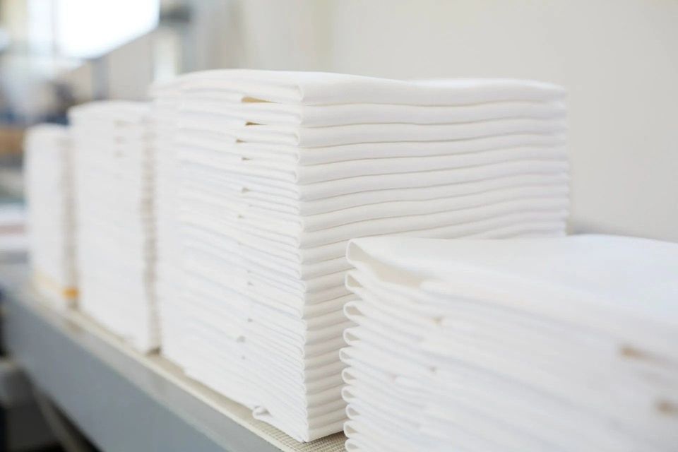 Production of laundry fabrics and towels in Leffe