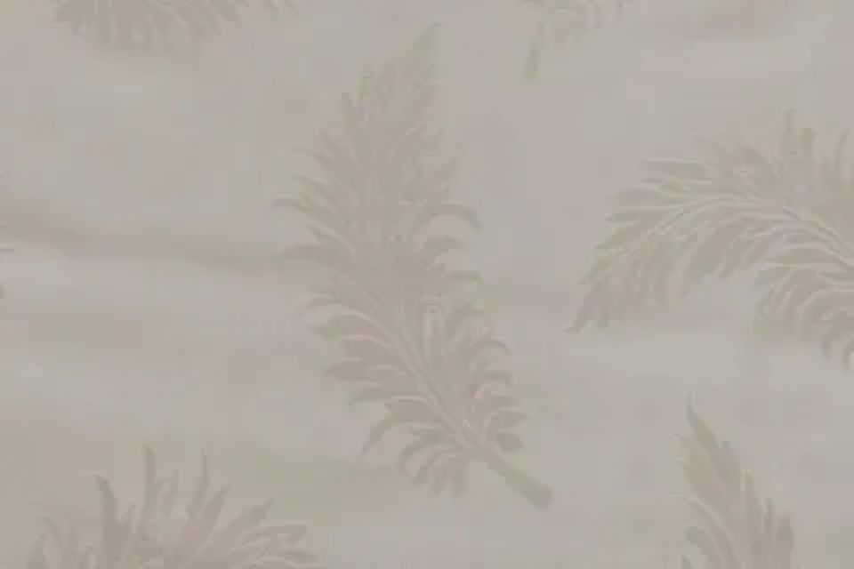 beige duvet cover with printed ferns