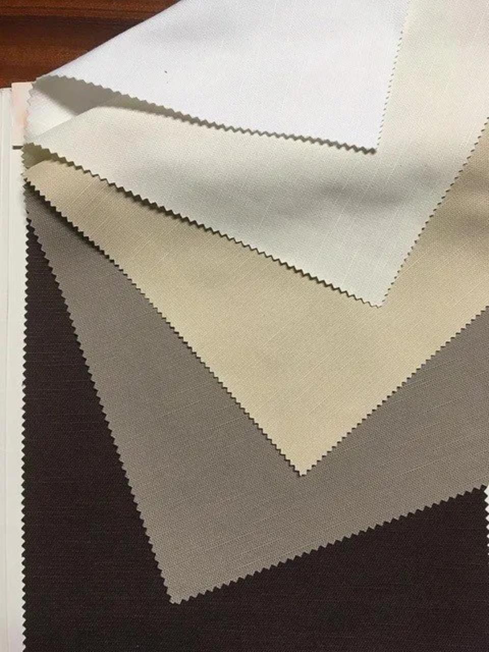 tablecloth samples in various colours