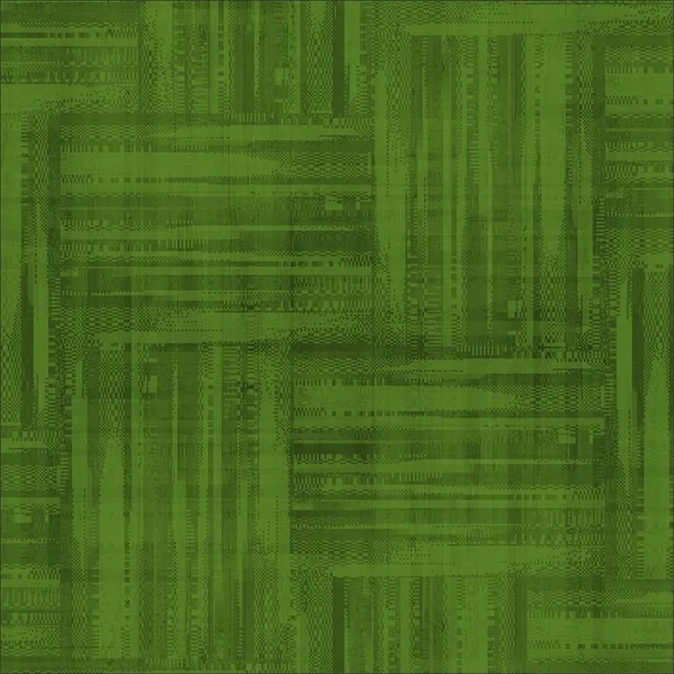green tablecloth with striped pattern