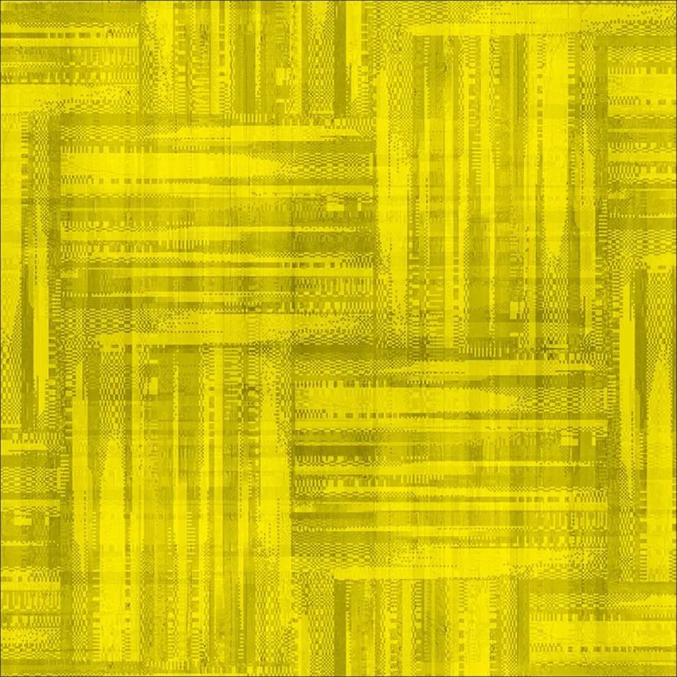 yellow and grey tablecloth with abstract pattern