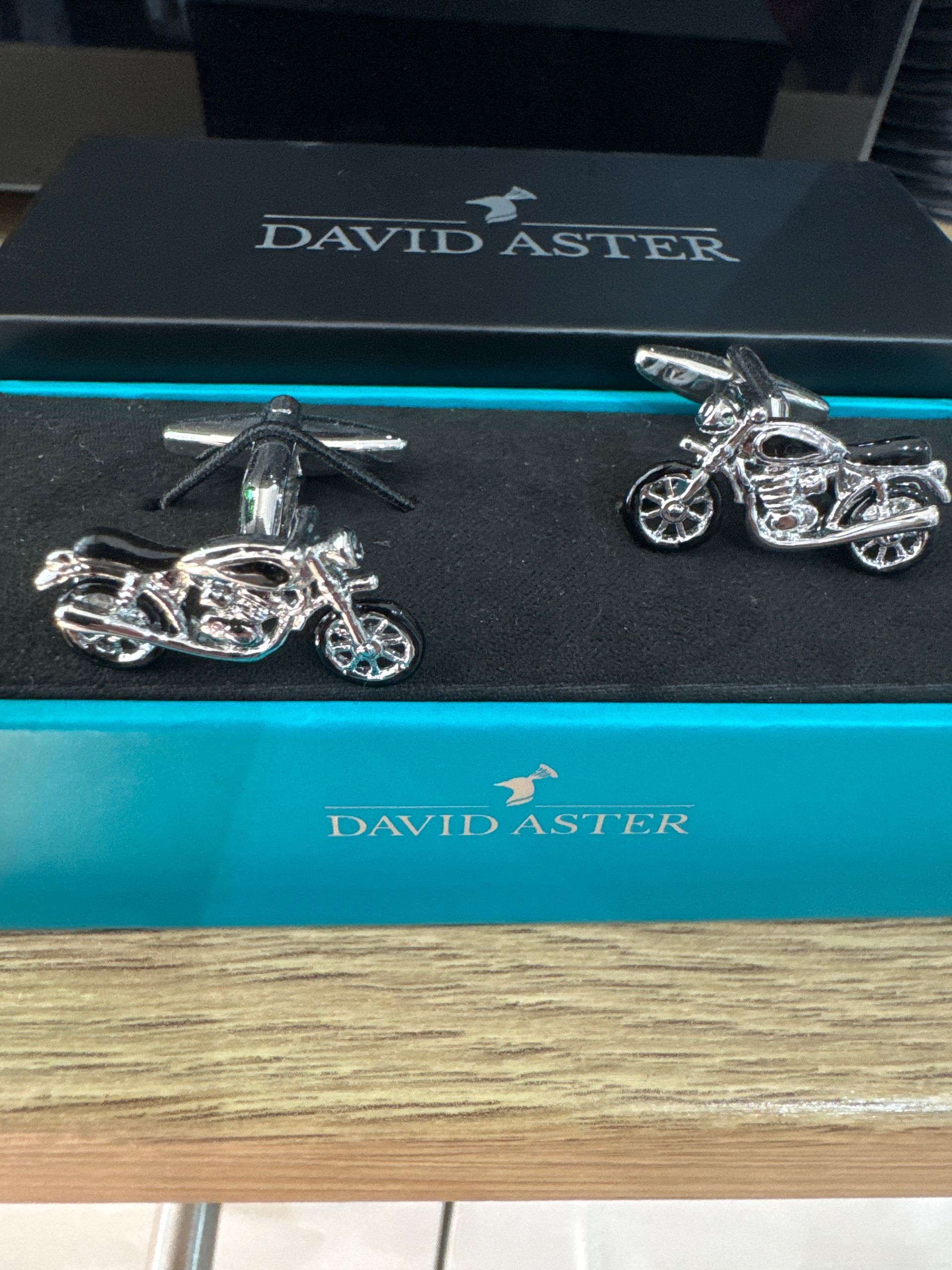 Motorbike Rhodium Cufflinks