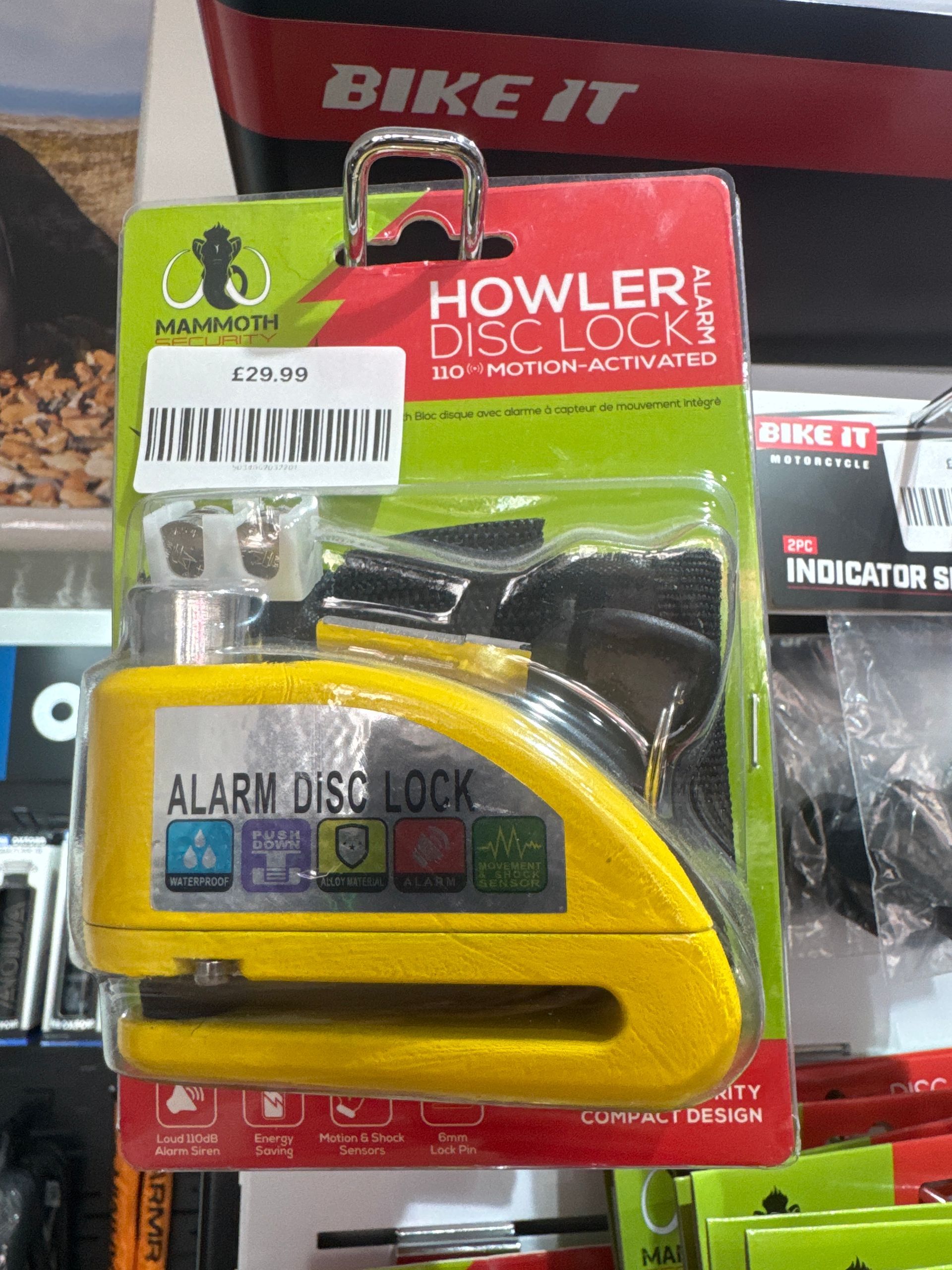Mammoth Howler Disc Lock Yellow 6mm Pin