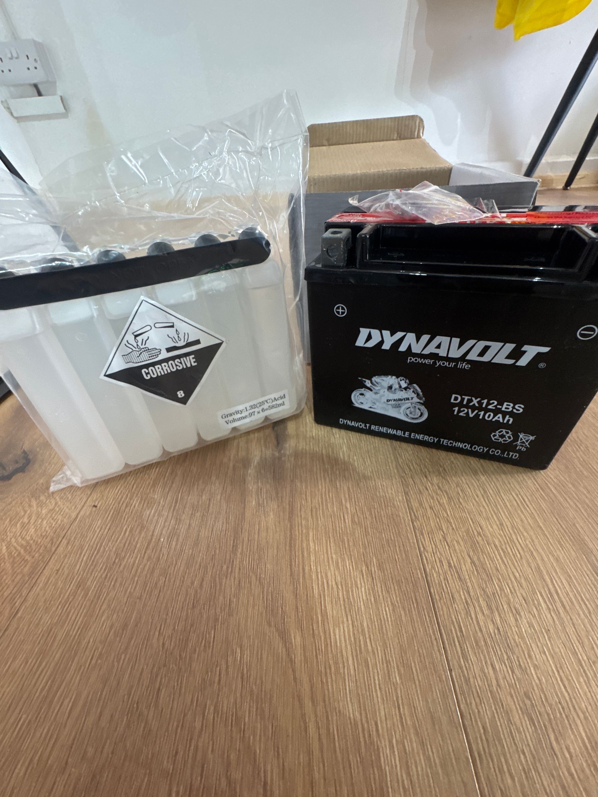 Dynavolt DTX12BS Main Free Battery Acid Pack YTX 12-BS