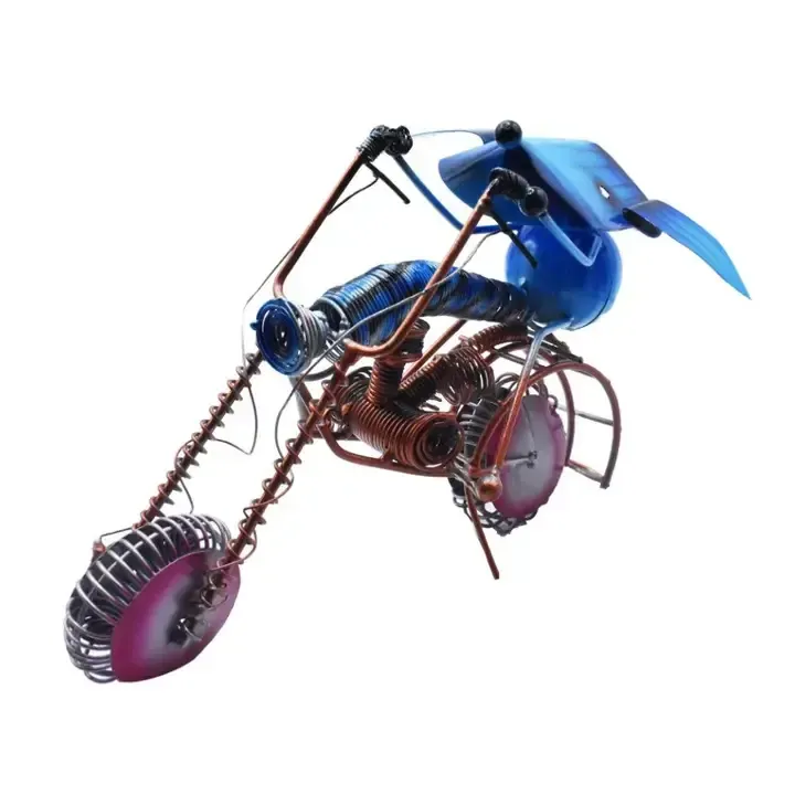 Dog On Motorbike Metal