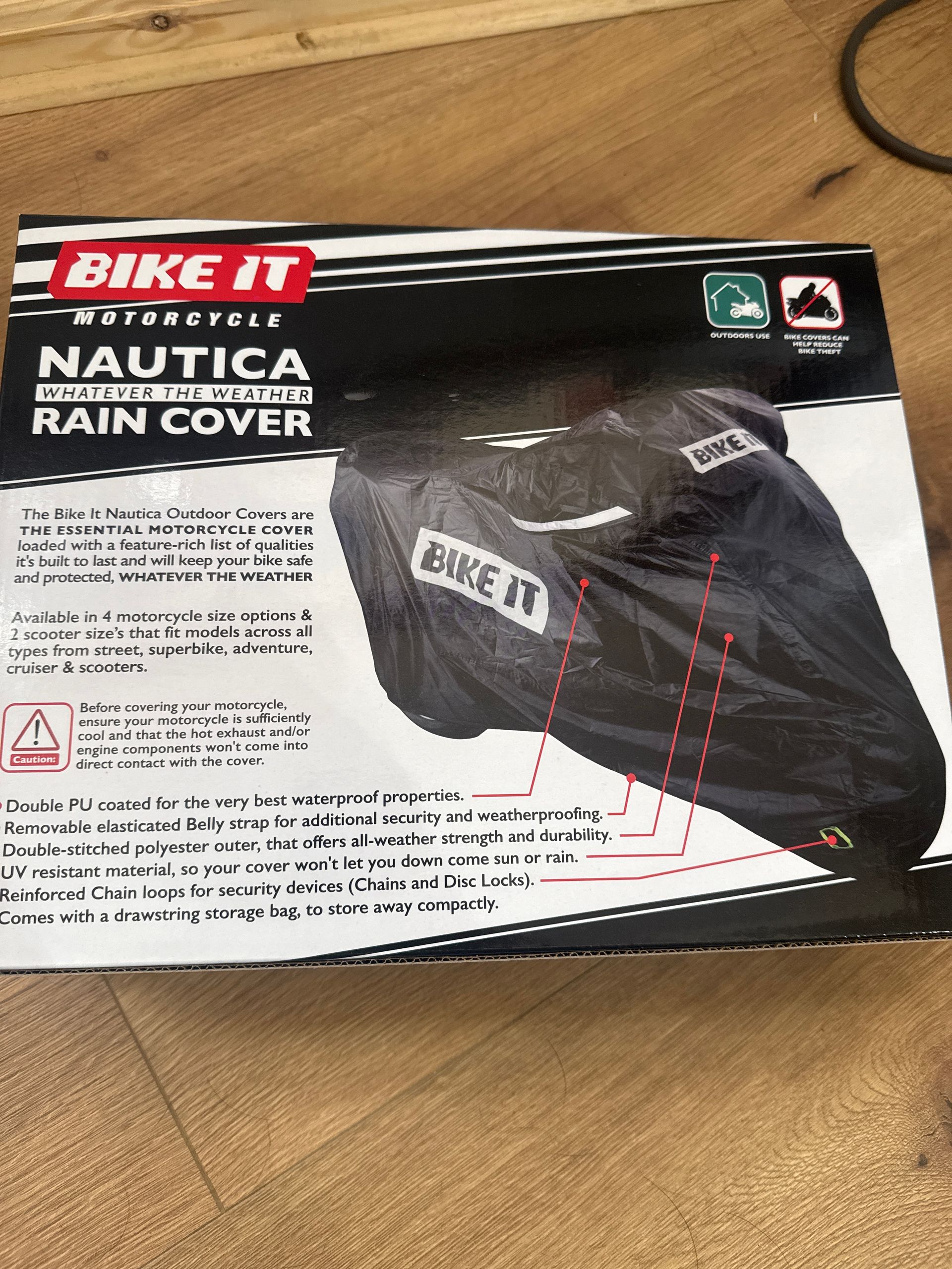 Bike It Nautica Rain Cover RCOBLK06 XXL