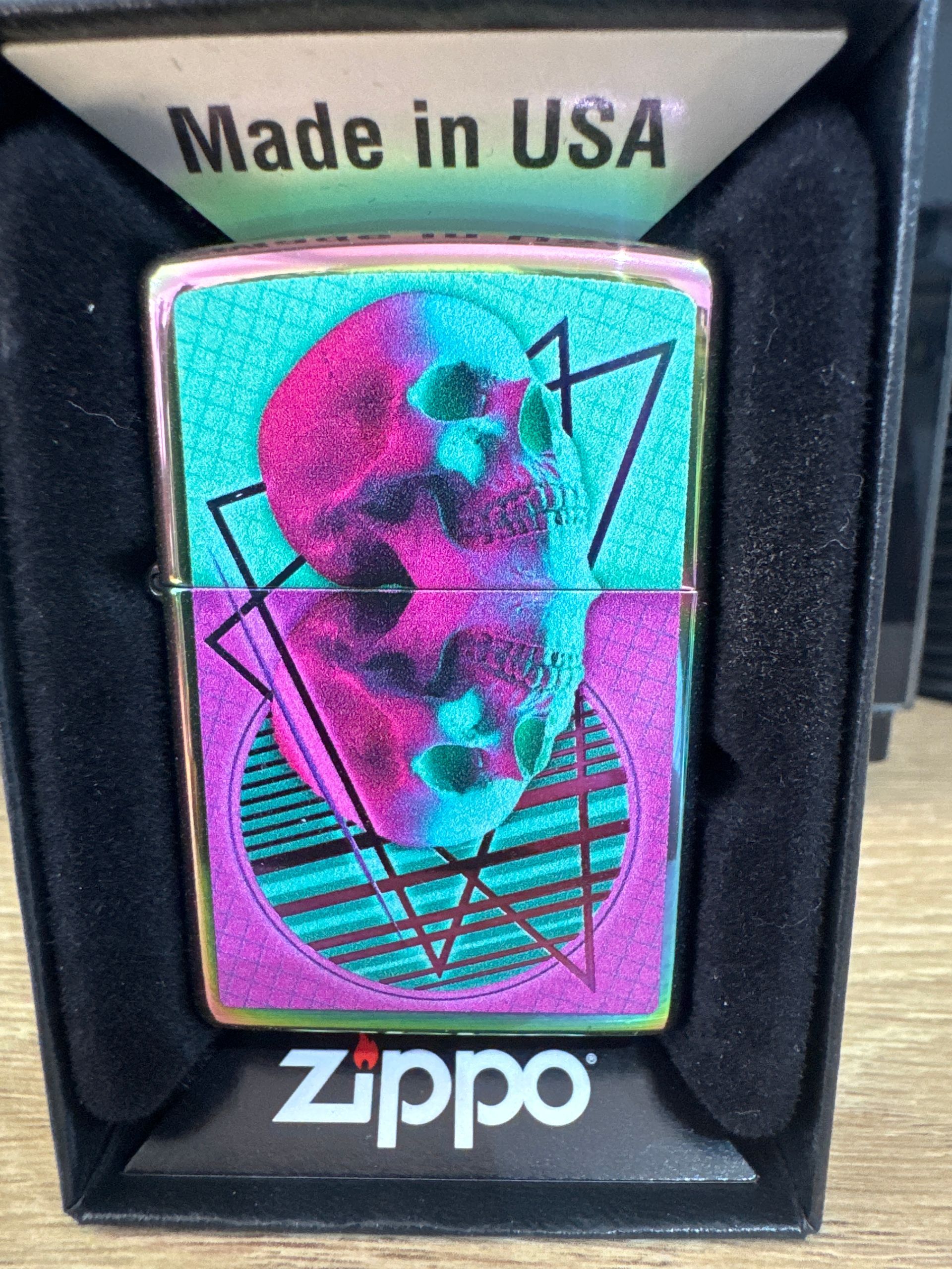 Zippo Skull Mirrored