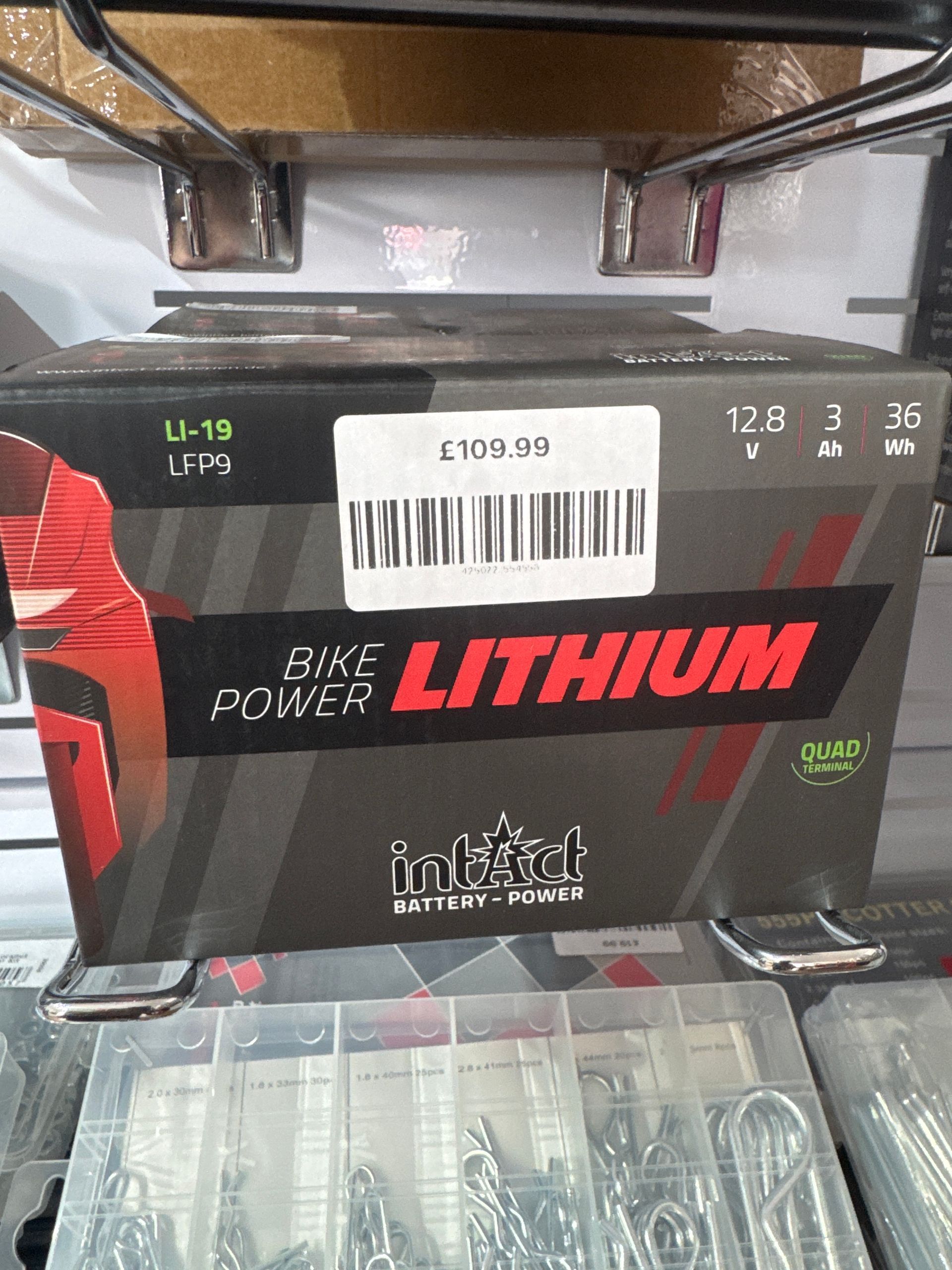 Intact Bike Power Lith Battery LFP9 12.8v 3Ah 36Wh