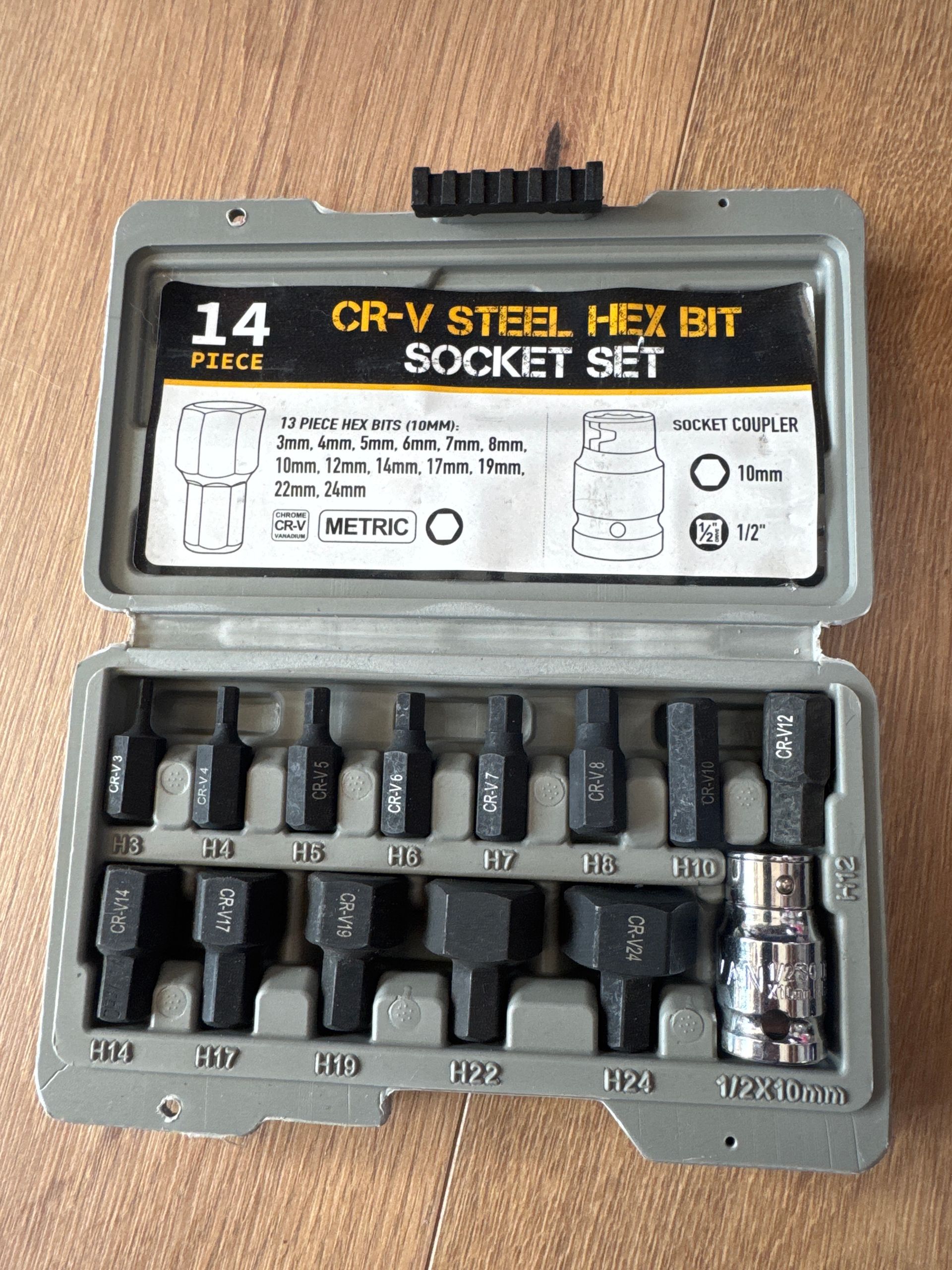 14PC Low Profile Impact Socket 1/2 Inch Drive Allen Hex Wrench Bit