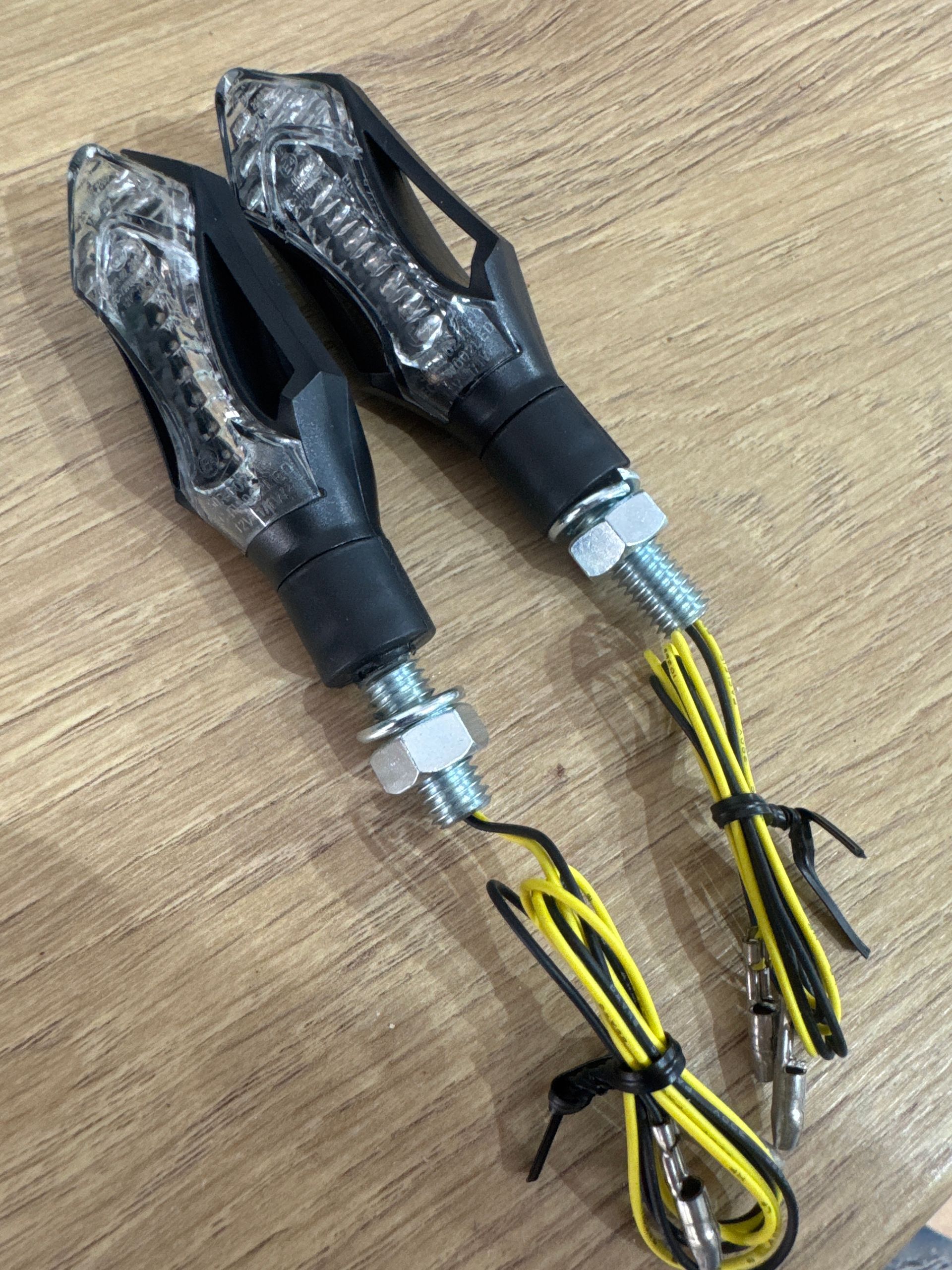 BikeIt LED Blade Indicators Blk/Clear