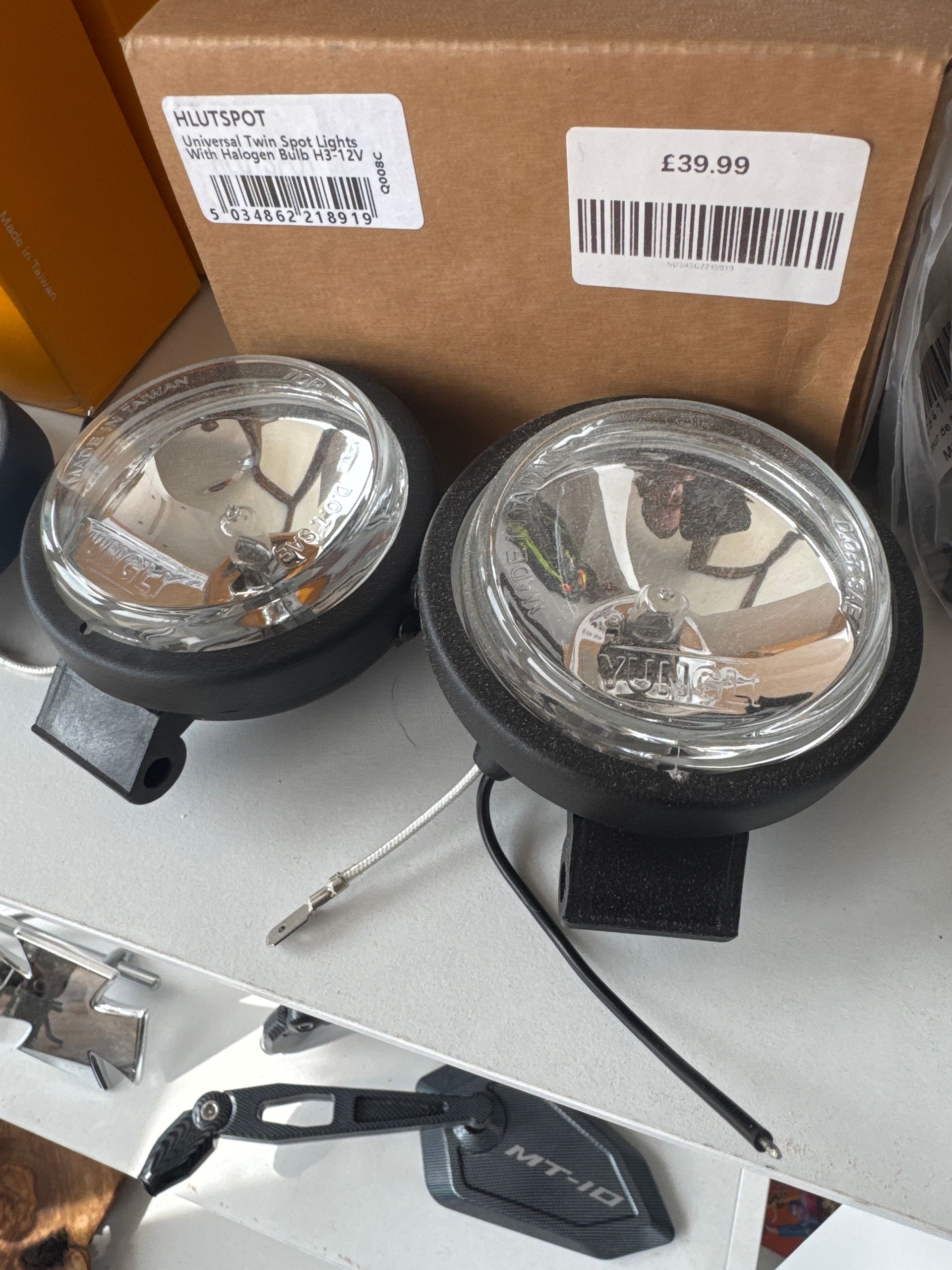 Universal Twin Spot Lights Halogen H3 12v
