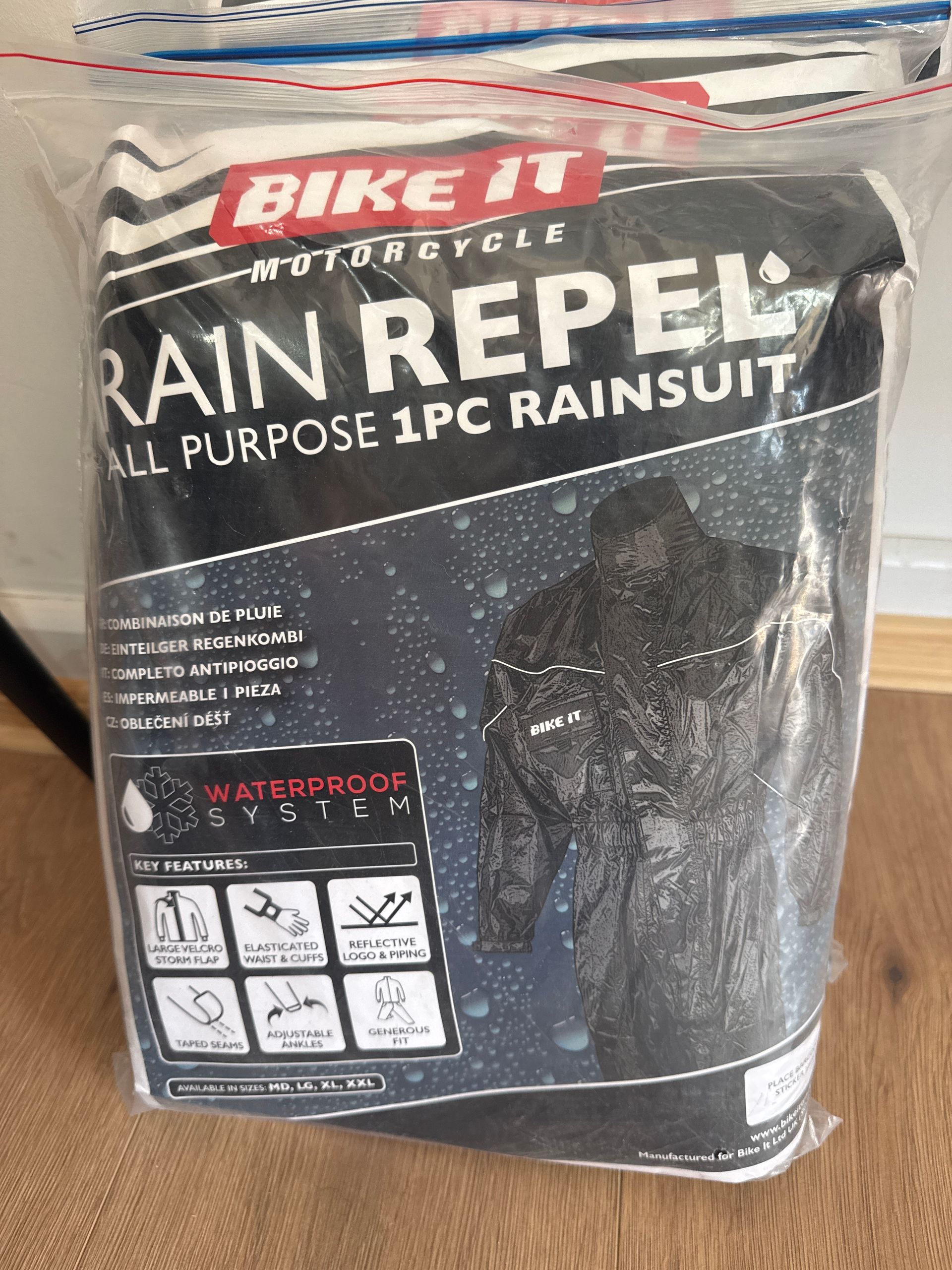 One Piece Rainsuit Black XL
