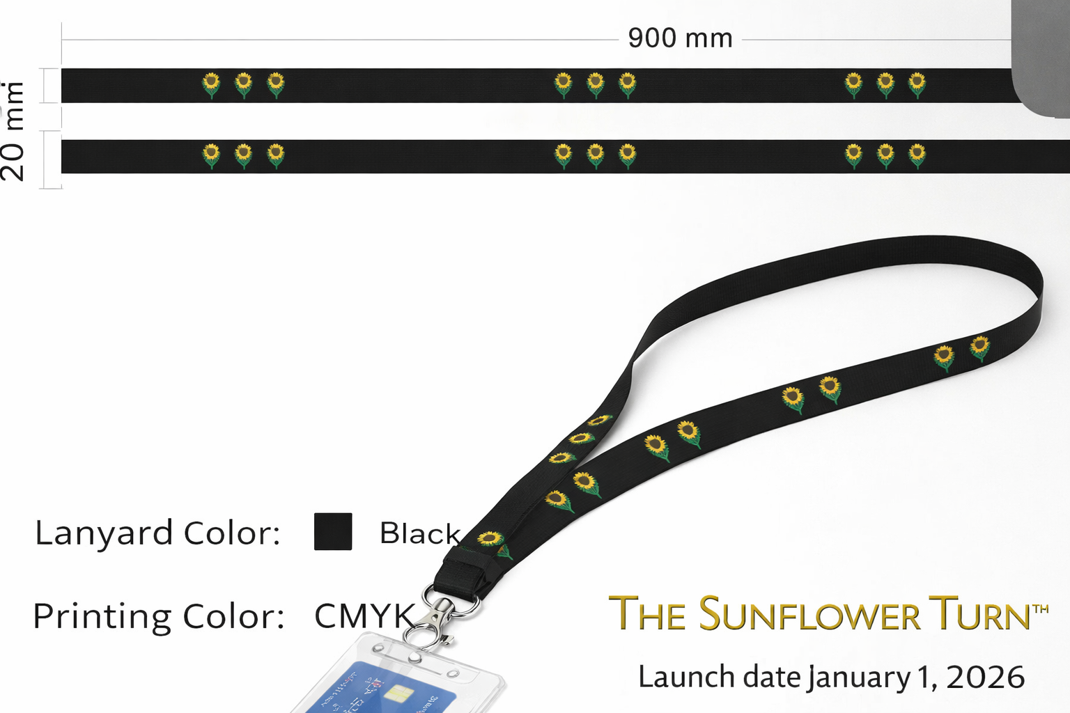 The Sunflower Turn Lanyard