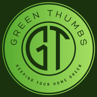 The logo for green thumbs keeping your home green
