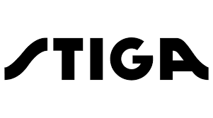 STIGA logo: black text with stylized