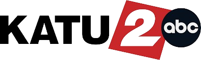 KATU 2 ABC logo with black text on white, red and black shapes.