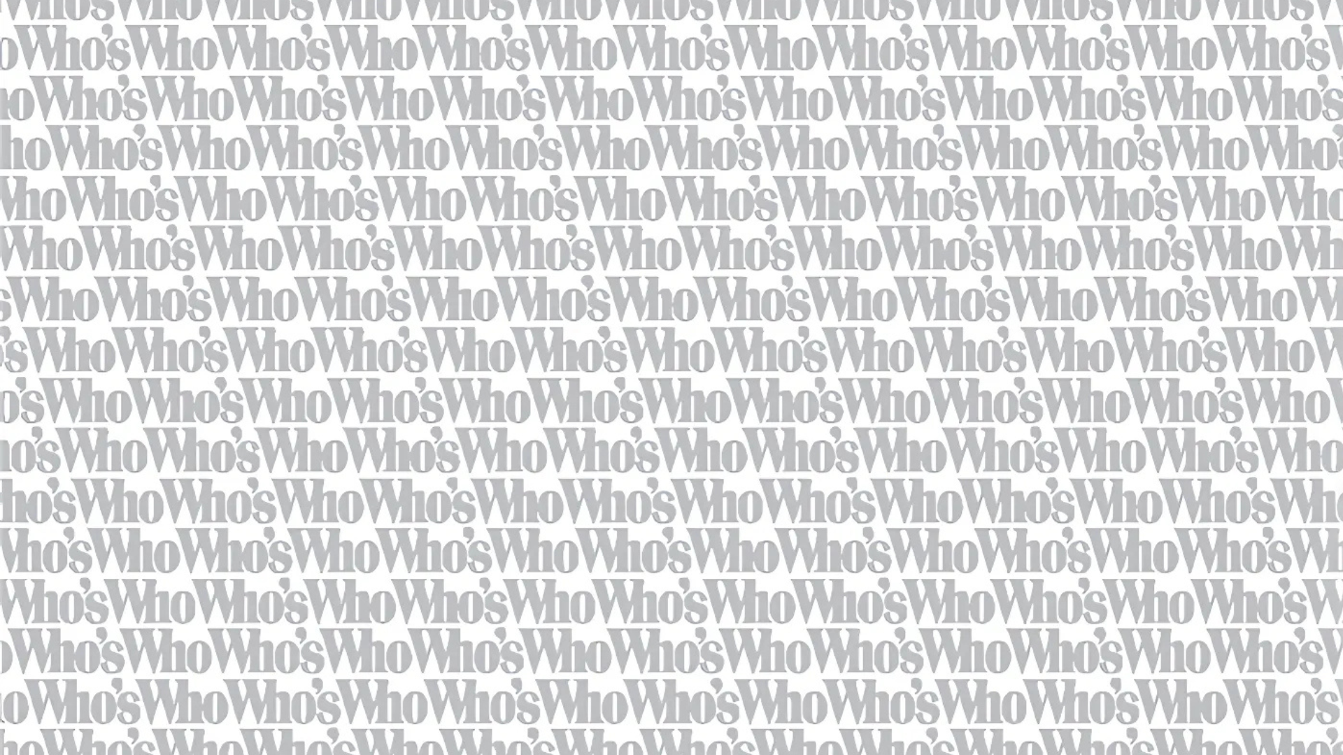 A seamless pattern of the word who is on a white background.
