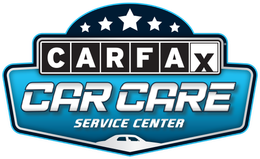 CARFAX Car Care logo: Blue shield with stars, text