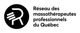 Logo noir et blanc du Réseau des massothérapeutes professionnels du Québec