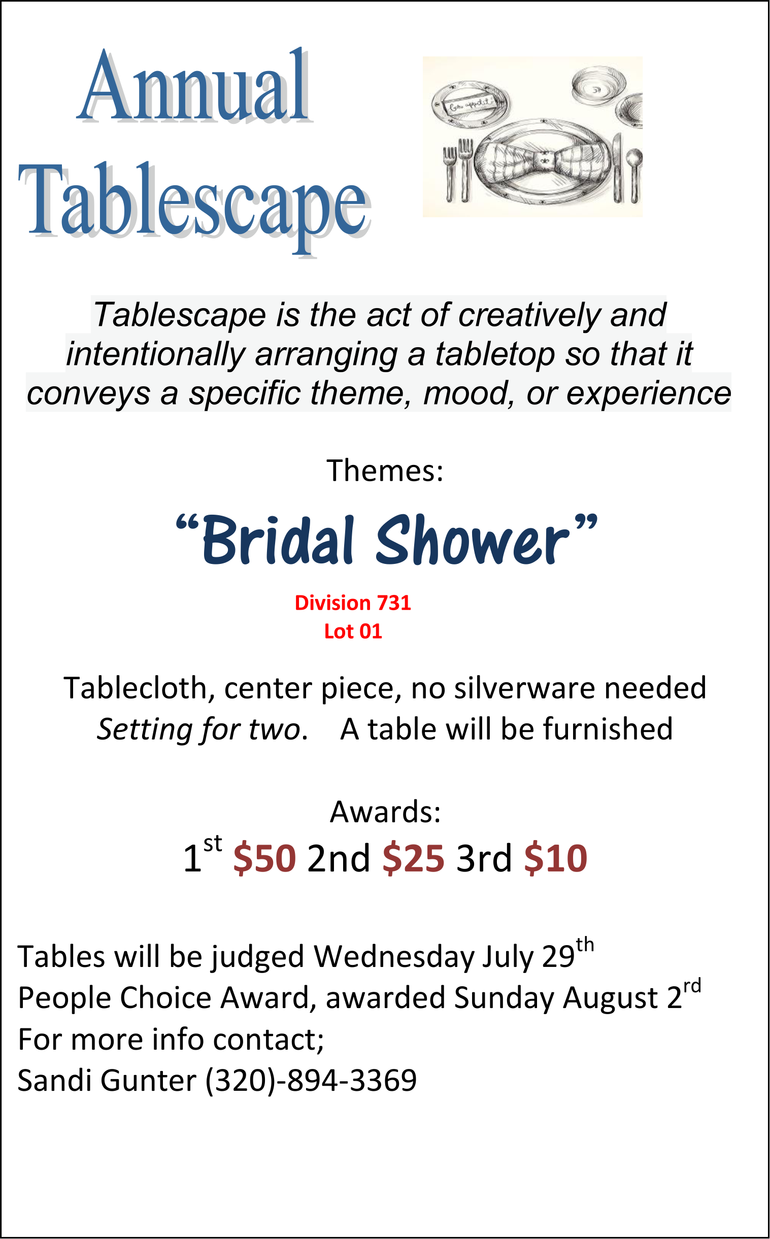 An Annual Tablescape flyer featuring a 