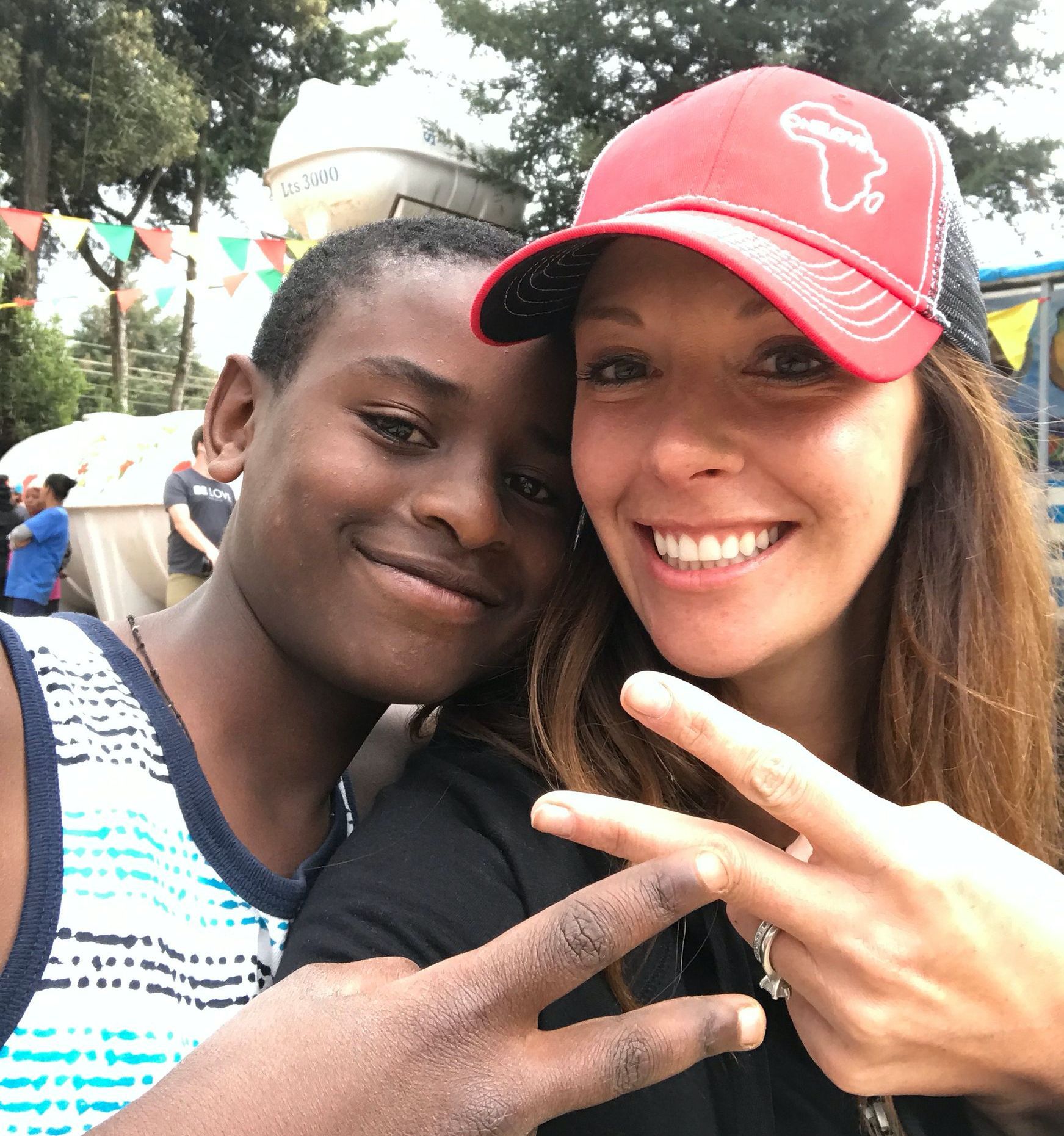 OneLove team serving the members of the community in Ethiopia and meeting the students