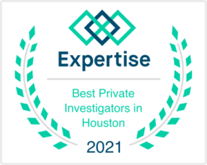Expertise.com award badge, Best Private Investigators in Houston, 2021